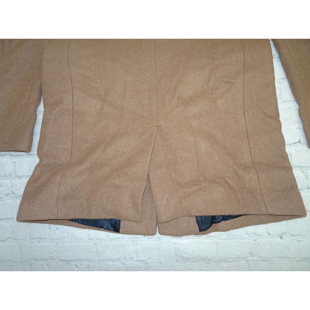 Find Men's Single Button Breasted Wool Peacoat Camel Brown Color, Sz M - Picture 9 of 9